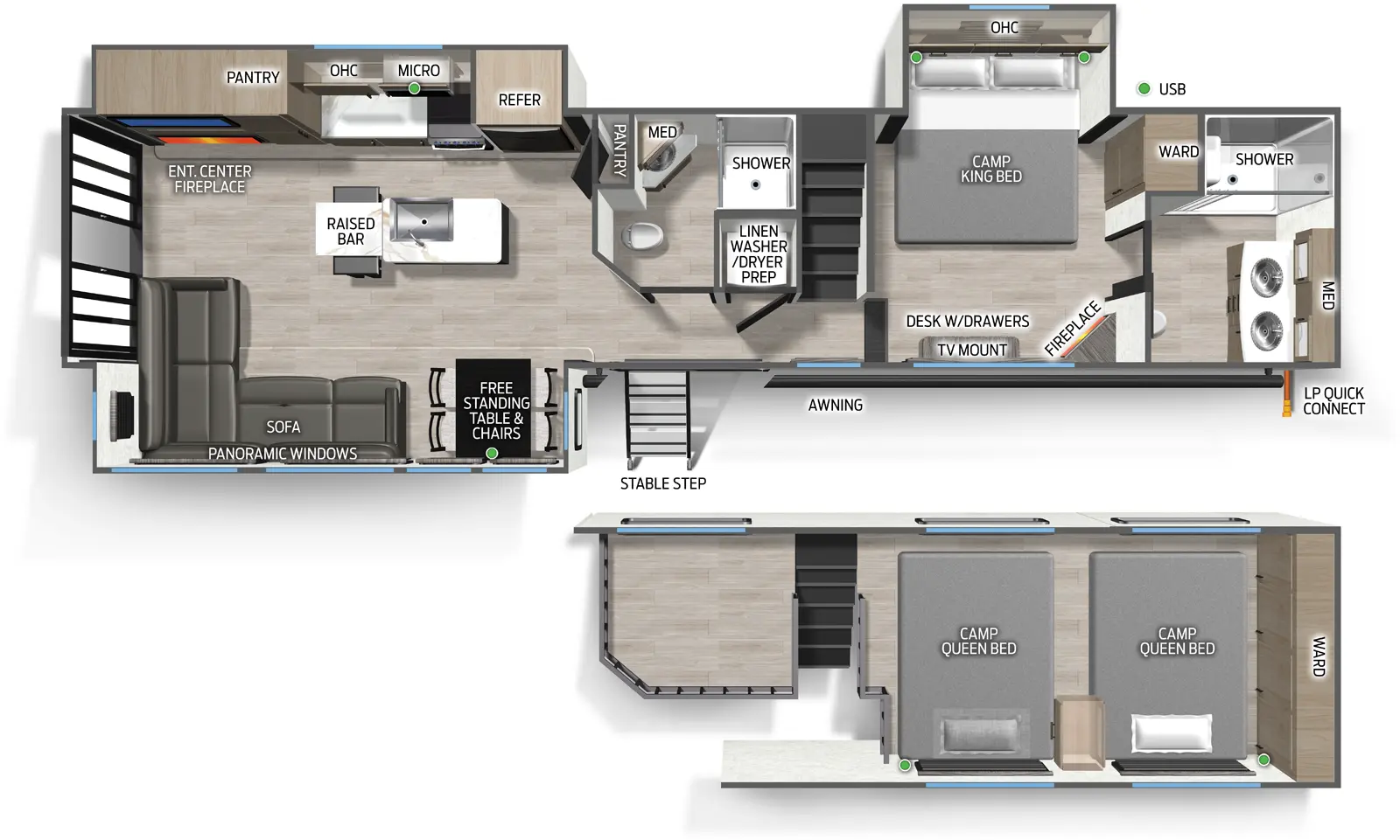 Campsite Reserve 39JD Floorplan